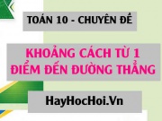 Khoảng cách từ 1 điểm đến một đường thẳng Công thức...